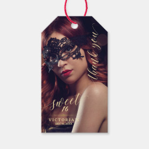 Para Presente Etiqueta de presentes do Mascarada Photo Sweet 16