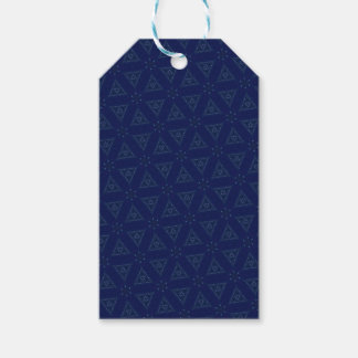 Para Presente Etiqueta de presentes padrão triangular azul