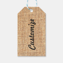 Etiqueta de presentes personalizada da Juta Burlap