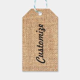 Para Presente Etiqueta de presentes personalizada da Juta Burlap