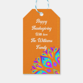 Para Presente Etiqueta de presentes personalizada de fundo laran