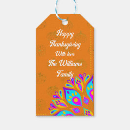 Para Presente Etiqueta de presentes personalizada de fundo laran