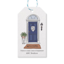 Etiqueta de presentes personalizada de porta inici