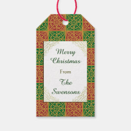 Para Presente Etiqueta de presentes verde-vermelhos de Natal per
