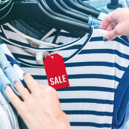 Para Presente Etiqueta de Produto de Vestuário Moderno Red SALE