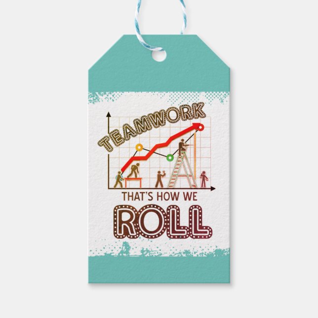 Para Presente Etiqueta de trabalho em equipe de reconhecimento d (Frente)