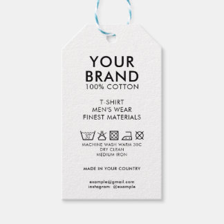 Para Presente Etiqueta de travamento da camisa do papel da placa