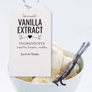 Para Presente etiqueta de vinho de extrato de baunilha caseira