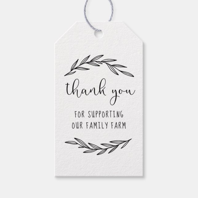 Para Presente Etiqueta decorativa de Fazenda familiar (Frente)