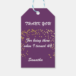 Para Presente Etiqueta do obrigado aniversário de 40 anos