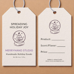 Para Presente Etiqueta do produto Whimsnow Globe de Natal