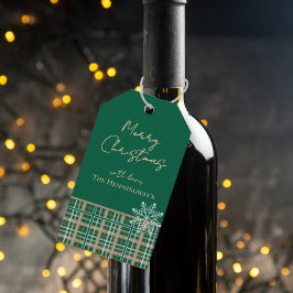 Para Presente Etiqueta Gift de Floco de Neve Verde Simplesmente 