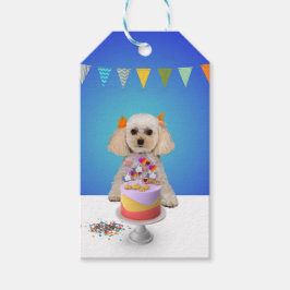 Para Presente Etiqueta Gift Puppy Puppy Puppy Toy Poodle