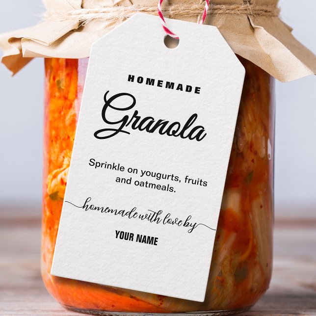 Para Presente Etiqueta Homemade Granola (Criador carregado)