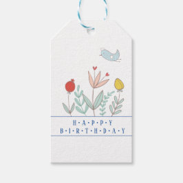 Para Presente Etiqueta Joyful Garden Bird Gift