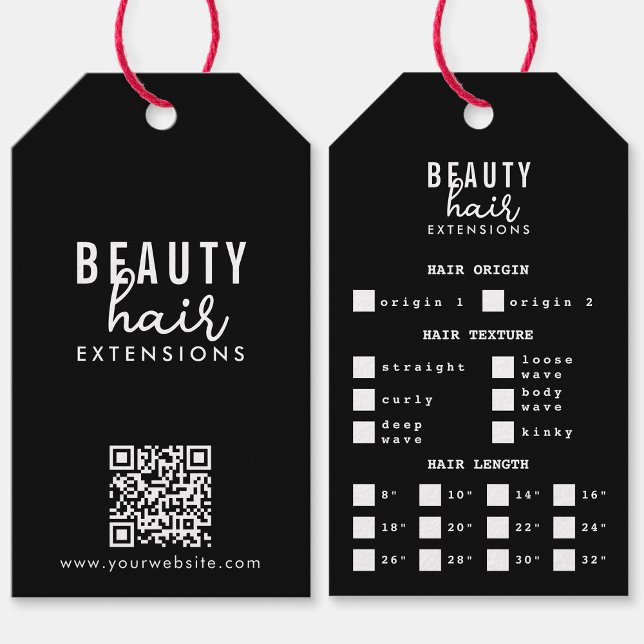 Para Presente Etiqueta Pendente de Embalagem de Extensões de Cab (Hair Extensions Packaging Hang Tag Hair Branding)