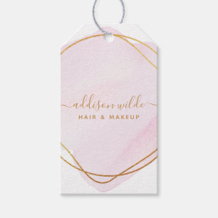 Para Presente Etiqueta Pendente Preço Dourado Aquarela Rosa Blus
