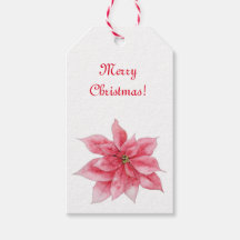 Etiqueta Poinsettia Gift