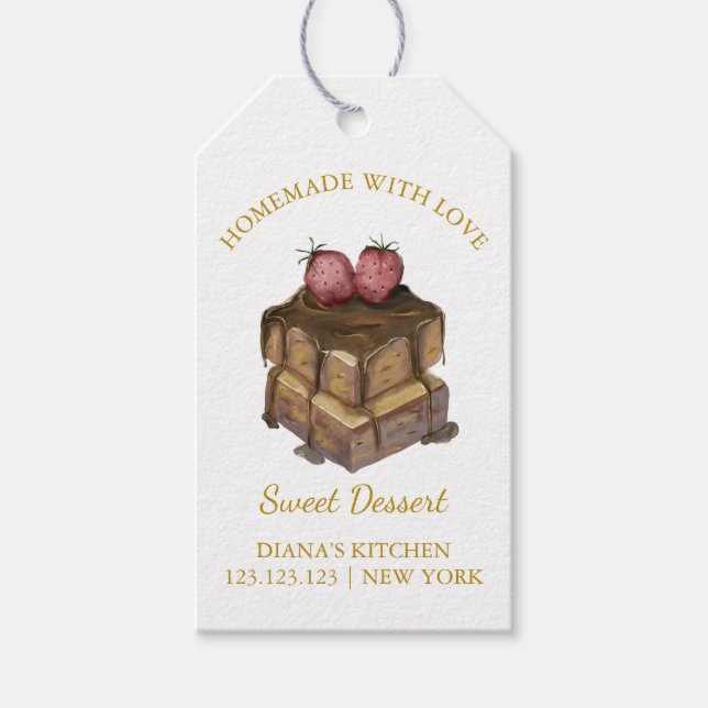 Para Presente Etiqueta Simples de Calmado de Chocolate (Frente)