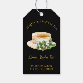 Para Presente Etiqueta Simples Lemon Balm Tea Hang