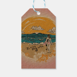Para Presente "Eu gosto da minha vida" etiqueta de surf