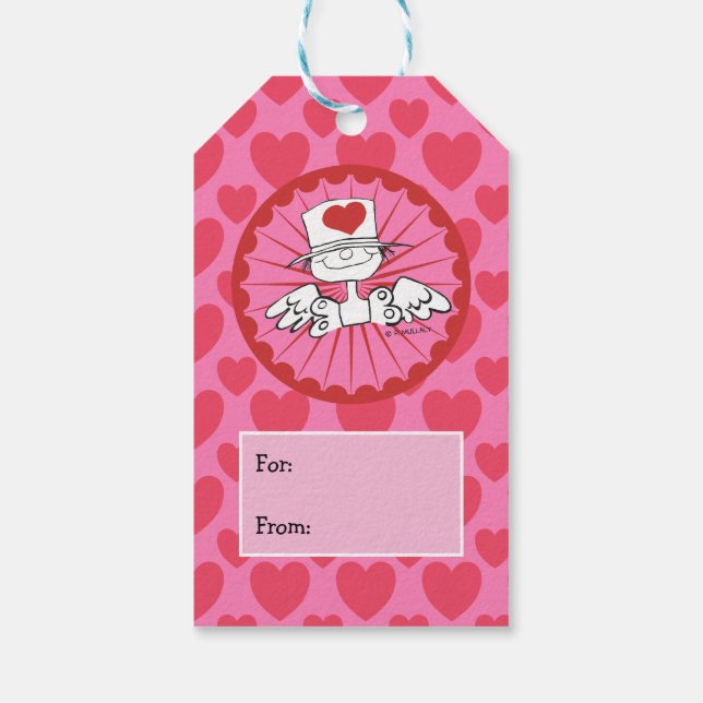 Para Presente "Fada do Coração" © Aniversário - Etiqueta (Verso)