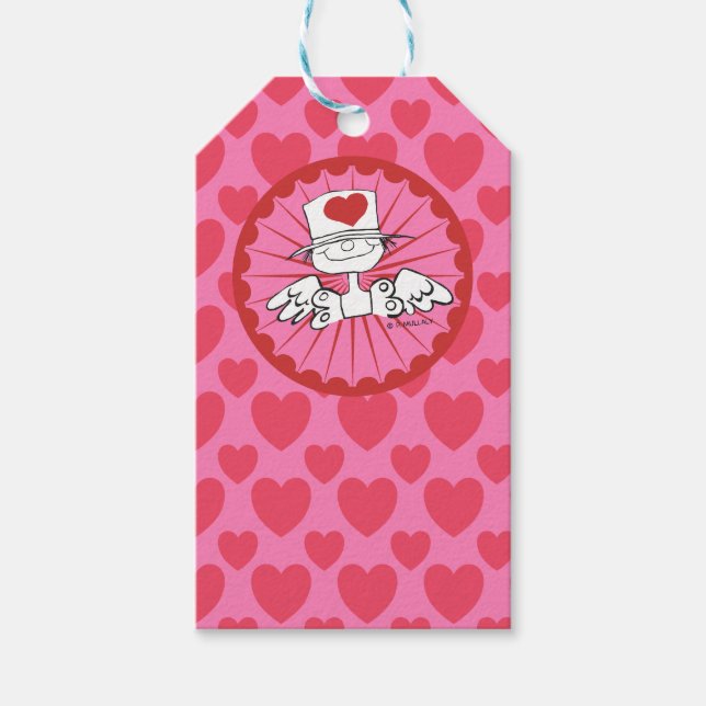 Para Presente "Fada do Coração" © Aniversário - Etiqueta (Frente)