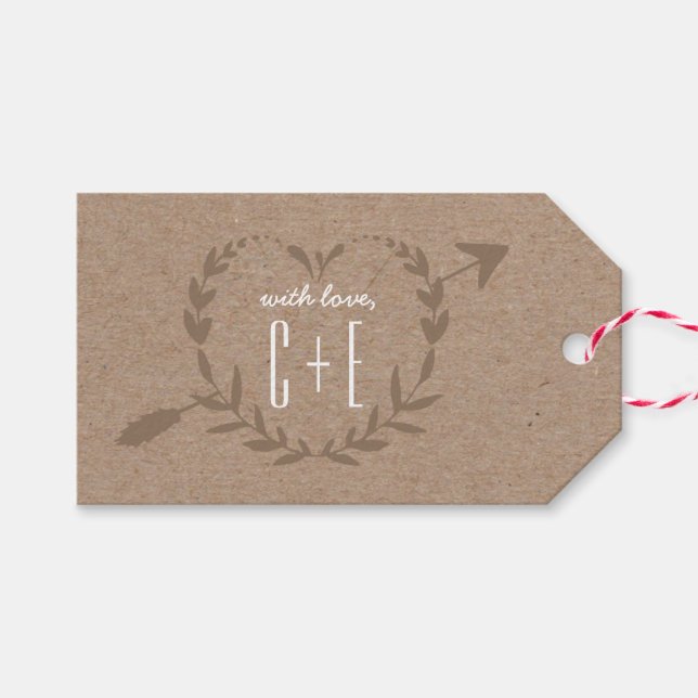 Para Presente Fatia Rústica De Madeira | Etiqueta de presentes (Frente (horizontal))