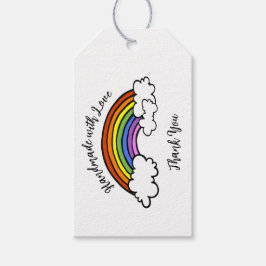 Para Presente Feita à mão com a Etiqueta Gift Rainbow com Amor