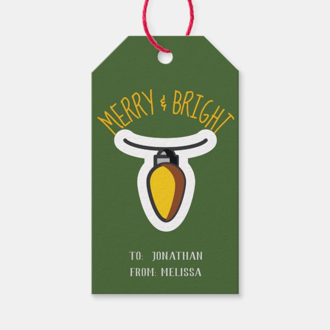 Para Presente Feliz de Natal Personalizada e Etiqueta de Present (Frente)