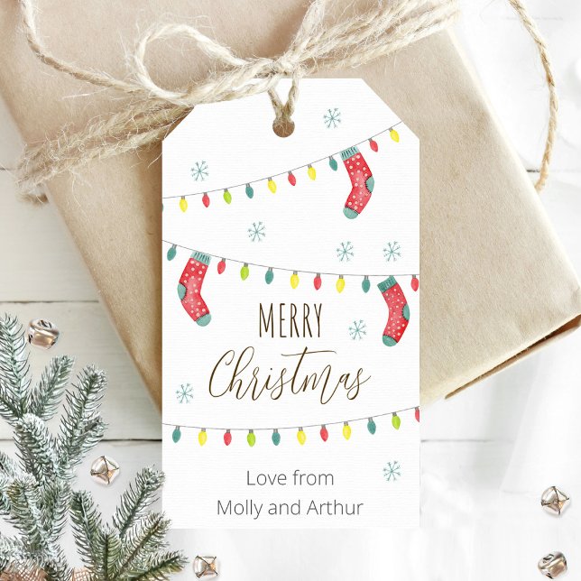 Para Presente Feliz Natal, etiqueta de Natal de Natal (Criador carregado)