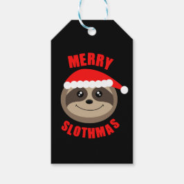 Para Presente Feliz Slothmas Sloth Xmas - Etiqueta de Natal