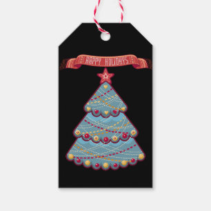 Para Presente Feriado Feliz/Árvore de Natal/ Etiqueta de present