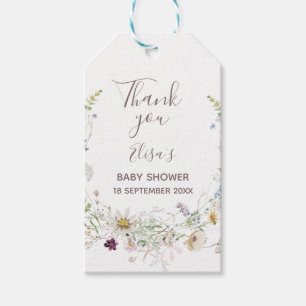 Para Presente Flores selvagens Obrigado por etiquetas, Etiqueta