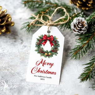 Para Presente Guirlanda de Natal Editável Etiqueta de Férias