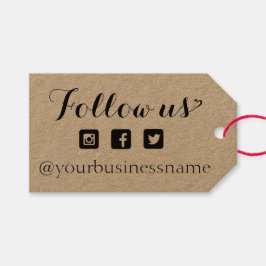 Para Presente ícone de mídia social fofo siga-nos a etiqueta de 