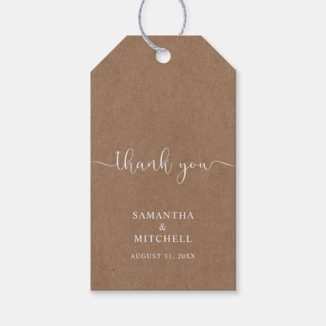 Para Presente Ilustração Floral Botânica Obrigado Etiqueta (Frente)