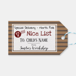 Para Presente Lista Nice Etiqueta de Oferta de Mensagem de Papai