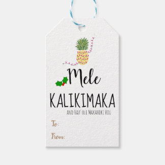 Para Presente Mele Kalikimaka Pineapple Pineapple - Etiqueta de