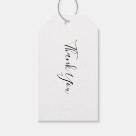 Para Presente Minimalista Preto e Branco Obrigado Etiqueta de pr