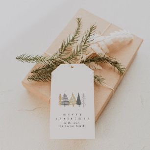 Para Presente modelo de etiqueta de natal minimalista moderna