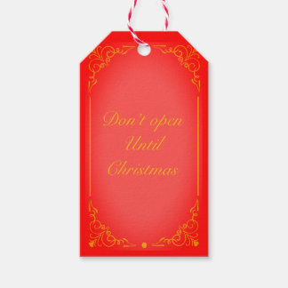 Para Presente "Não abrir até o Natal" Etiqueta de presentes 10 p