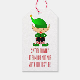 Para Presente Nome de Natal Merry Elf Feriados - Etiqueta de pre