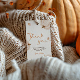 Para Presente Nossa Pequena Abóbora Etiqueta de Agradecimento de