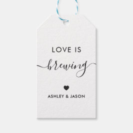 Para Presente O amor é a criação, a etiqueta do café, o favorito