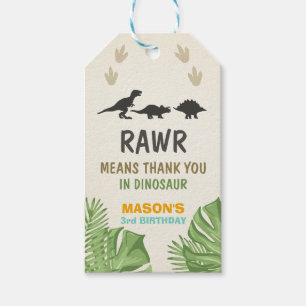 Para Presente O favor do dinossauro etiqueta a festa de
