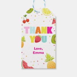 Para Presente Obrigado de dois-tti Frutti você favorece etiqueta