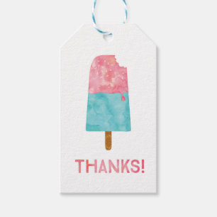 Para Presente Obrigado etiqueta o popsicle cor-de-rosa dos Tag