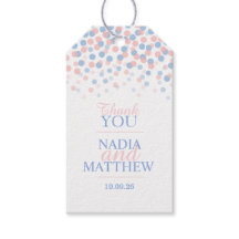 Obrigado rosa e azul que você nomeou etiqueta de p