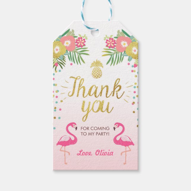 Para Presente Obrigado Tropical de Aniversário você etiqueta Fla (Frente)